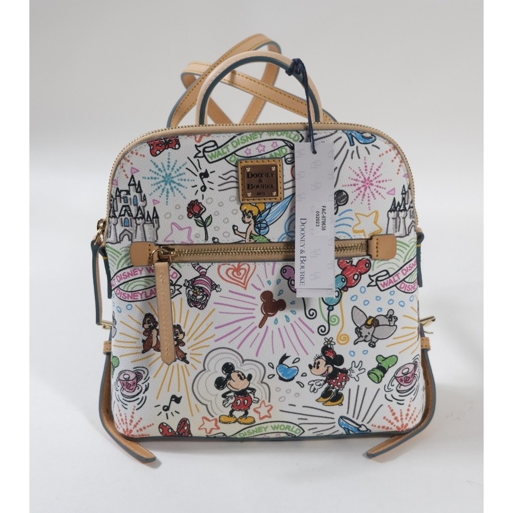 Dooney & Bourke Backpack 2021 White Disney Parks Sketch 20 BSKTCP968 WHVC